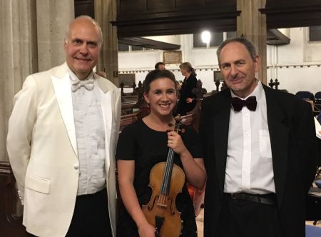 Adam Pounds with Chlo Hanslip (centre) and David Richmond (right)