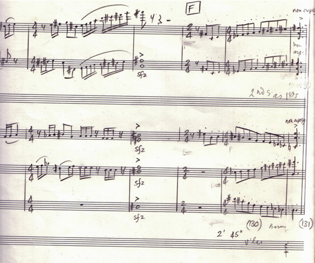 Part of Adam Pounds' Sonatina for Oboe, with Lennox Berkeley's corrections