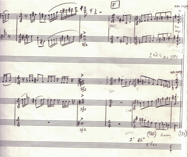Part of Adam Pounds' Sonatina for Oboe, with Lennox Berkeley's corrections
